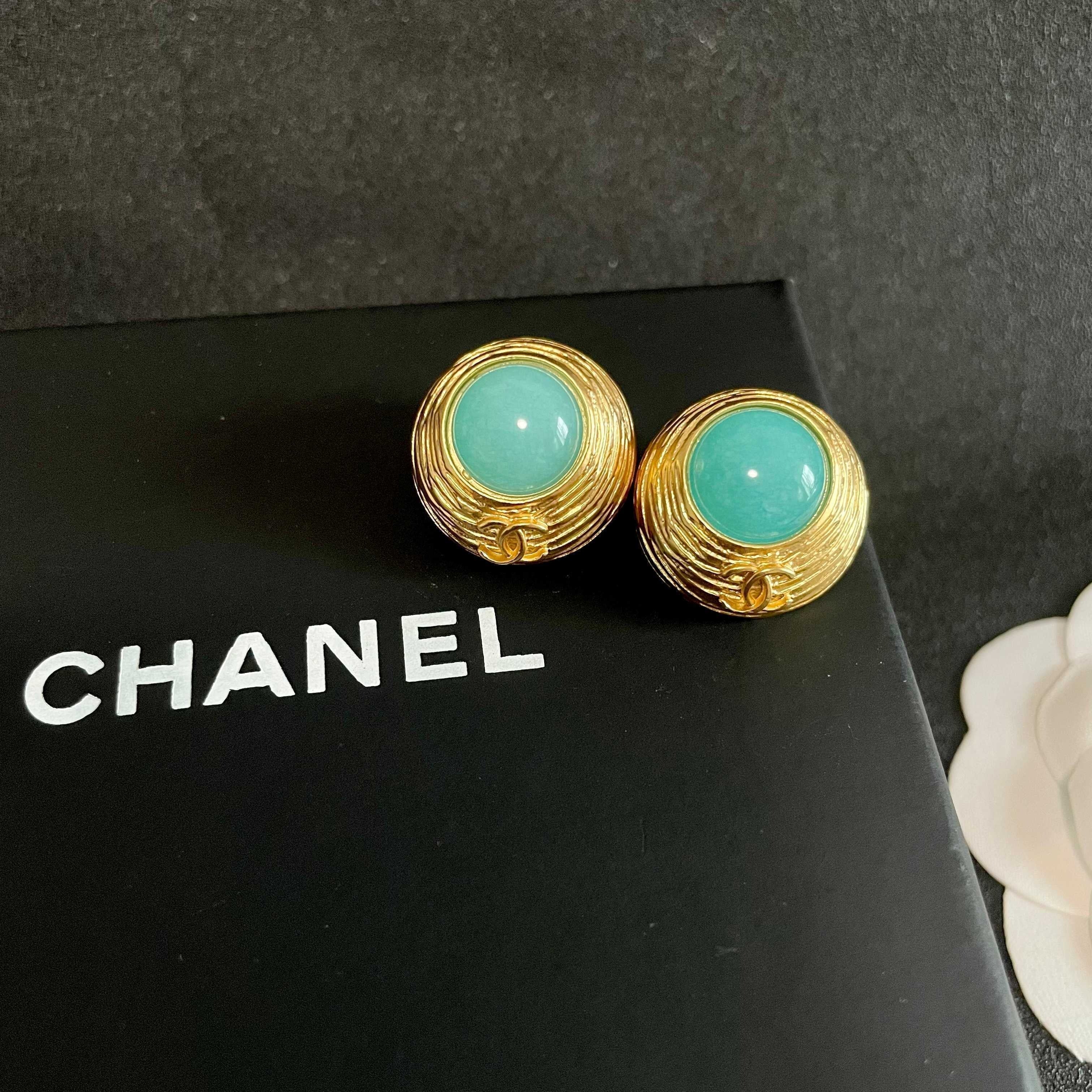 CC    Turquoise Gold Earrings