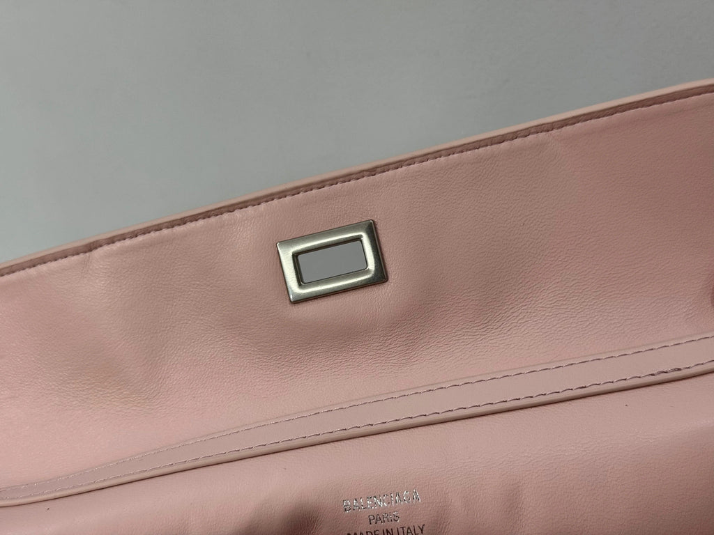 Balenciaga Small Bag 29 Light Pink Calfskin Sliver Hardware