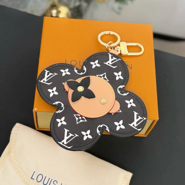 LV Vivienne Head Bag Charm in Monogram Black Canvas