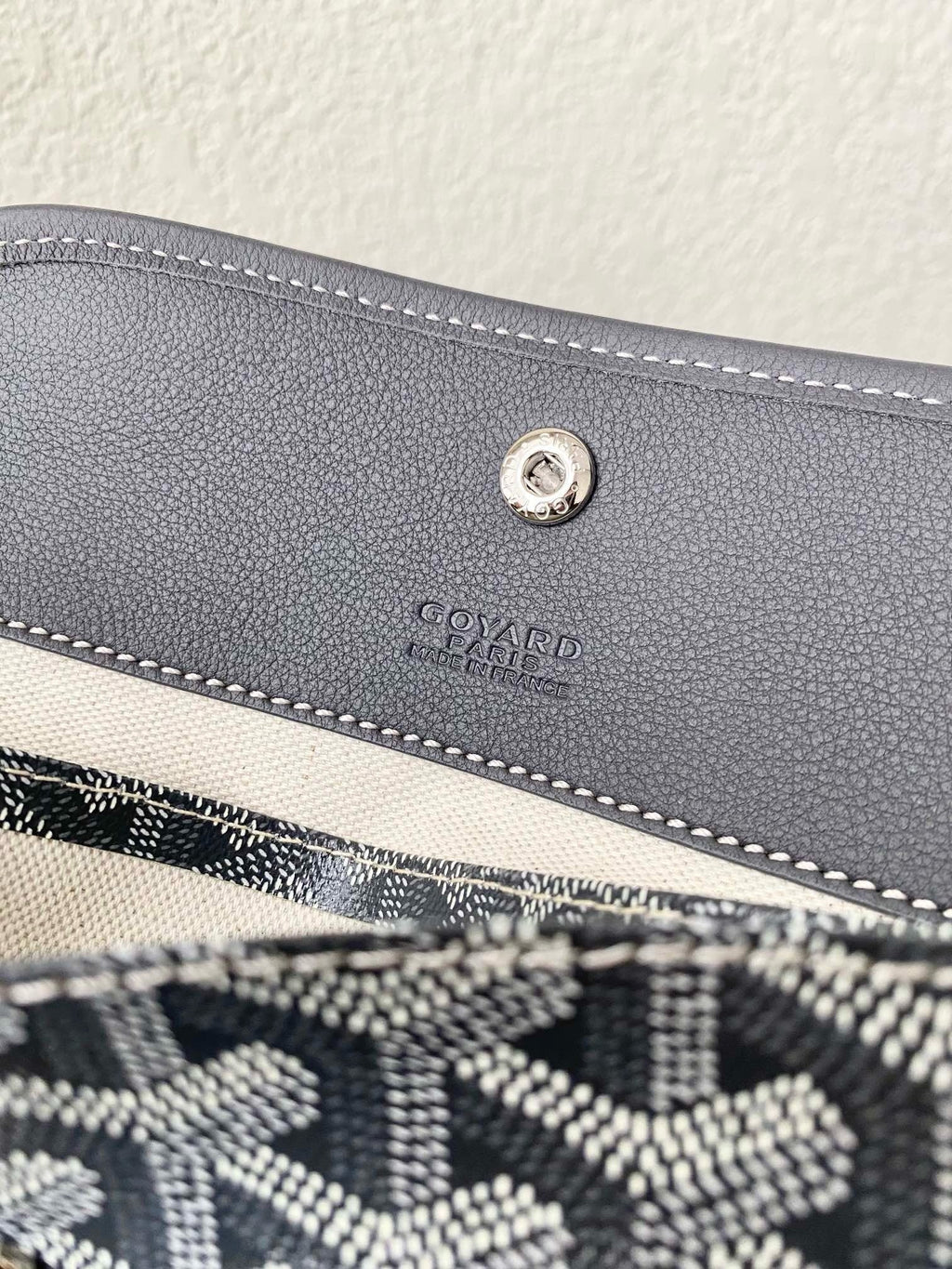 Goyard 2025 Saint Louis PM Tote Bag Grey Calfskin
