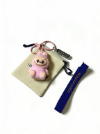 LV Pink Wool Labubu Charm