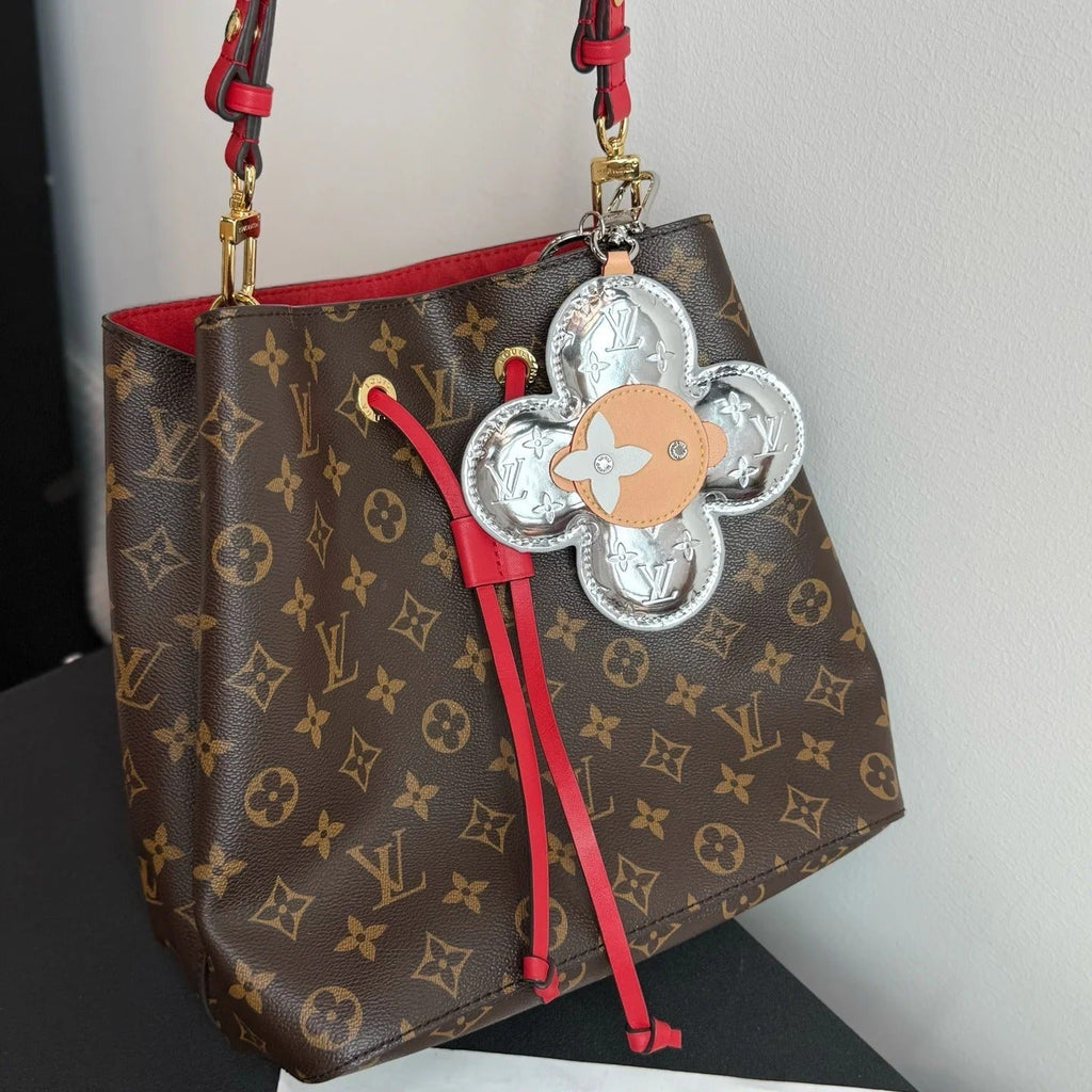 LV Vivienne Head Monogram Mirror Silver Canvas Leather