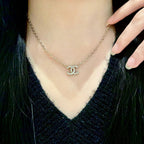 CC    Double C Gold Diamond Necklaces
