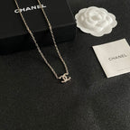 CC    Double C Gold Diamond Necklaces