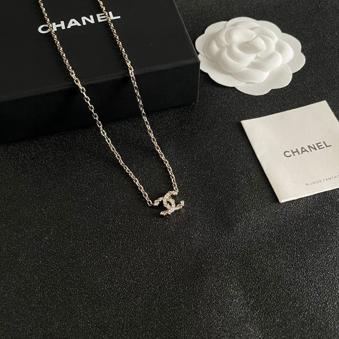 CC    Double C Gold Diamond Necklaces