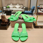 Balenciaga 26s High Heeled Sandals Green Sheepskin 681279