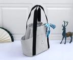 Hermes 2025 Cabriole Nappy Bag Light Gray mix Black Cotton