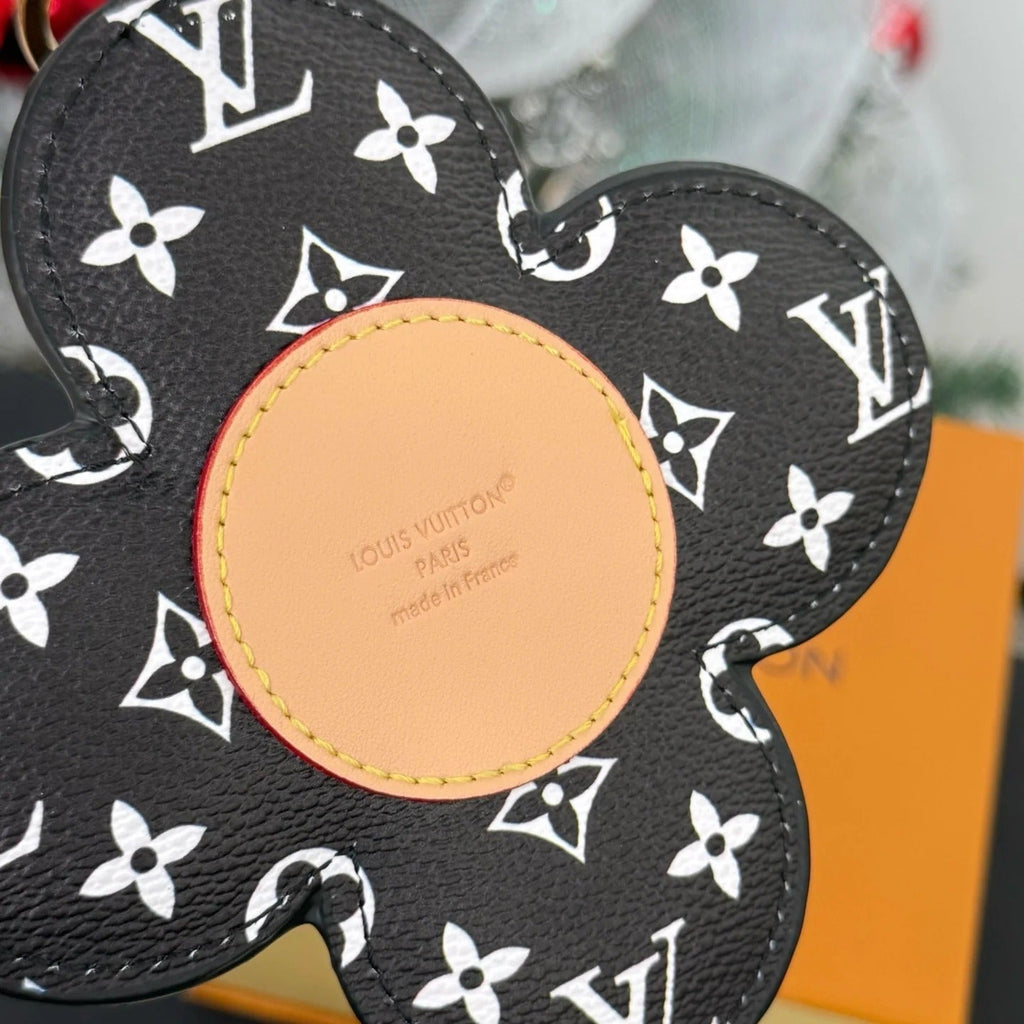 LV Vivienne Head Bag Charm in Monogram Black Canvas