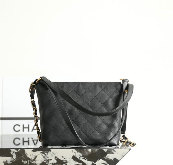 Chanel 25s ???????? Backpack Small Black Calfskin 340195