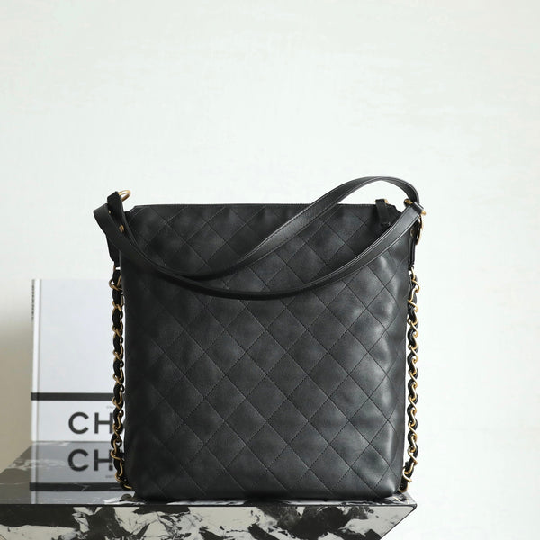 Chanel ???????? Backpack ?????? Large Black Calfskin