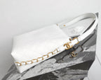 Chanel 25s Hobo Medium Backpack White Calfskin 340203