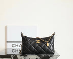 CC 2025 Hobo Dumpling Bag 26cm Black Calfskin 343720