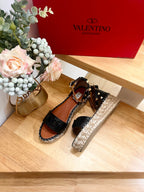 Valentino 25 Platform Sandal Black Leather 240600