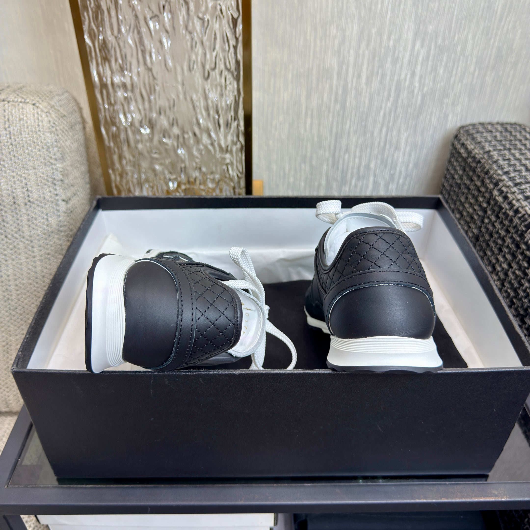 Chanel 2025 Sneaker Black Cowhite & Suede 507457