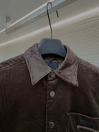 Prada 2025 Shirt Jacket Brown Cotton Wool