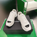 Chanel Low-Top Sneakers 30mm Off-White Calfskin Leather and Mesh 507542