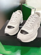 Chanel Low-Top Sneakers 30mm Off-White Calfskin Leather and Mesh 507542