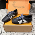 LV Sneakerina ballet-style sneaker black white cowhide 383386