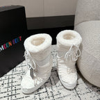 Moon Boot Icon Faux Fur Boots White Shearing 541979