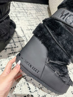 Moon Boot Icon Faux Fur Boots Black Shearing 541980