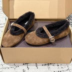 Alaia 2025 Ballet Flat Brown Black Suede Wool 558672