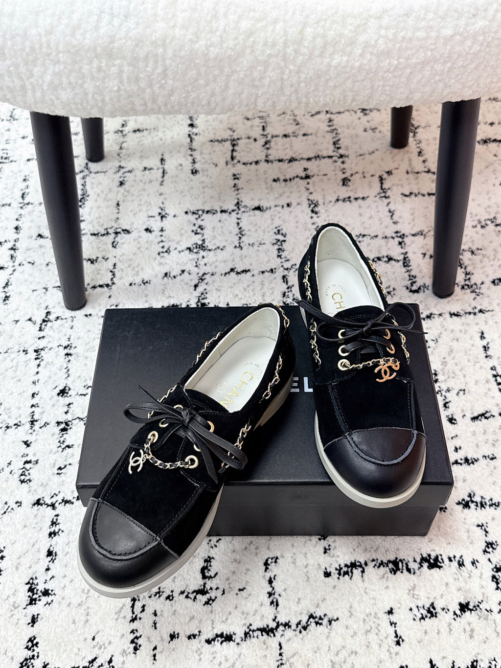 CC Cruise 25/26 Moccasins Black Suede Sheepskin