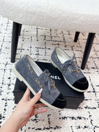 CC Cruise 25/26 Moccasins Black Slate Blue Gray Suede