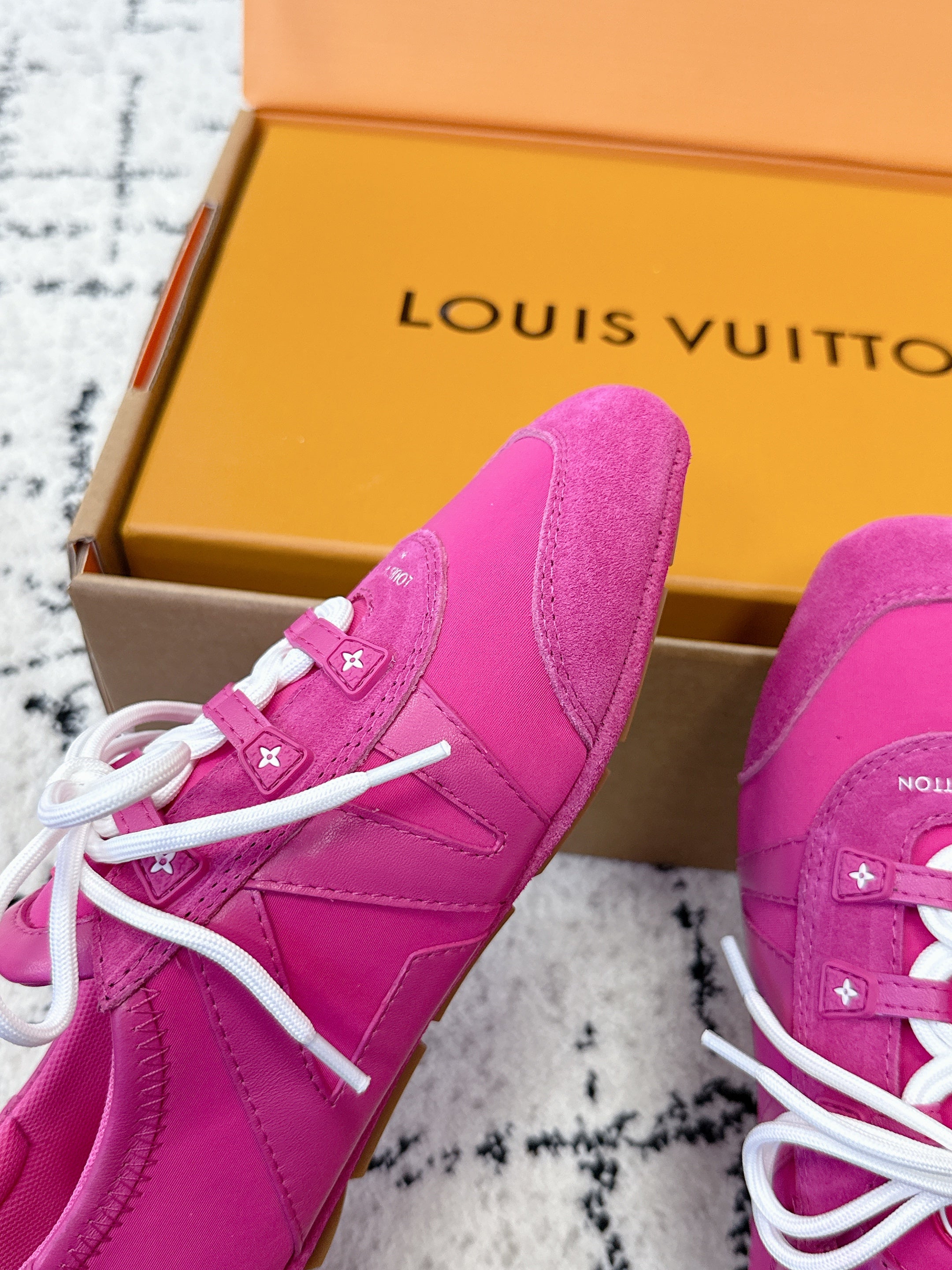 LV Sneakerina Sneaker Pink Suede Leather 616970