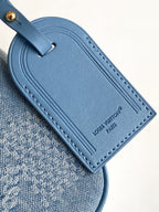 LV Pochette Accessories XL Denim Blue Cotton 3D Effect Damier Denim Pattern GHW
