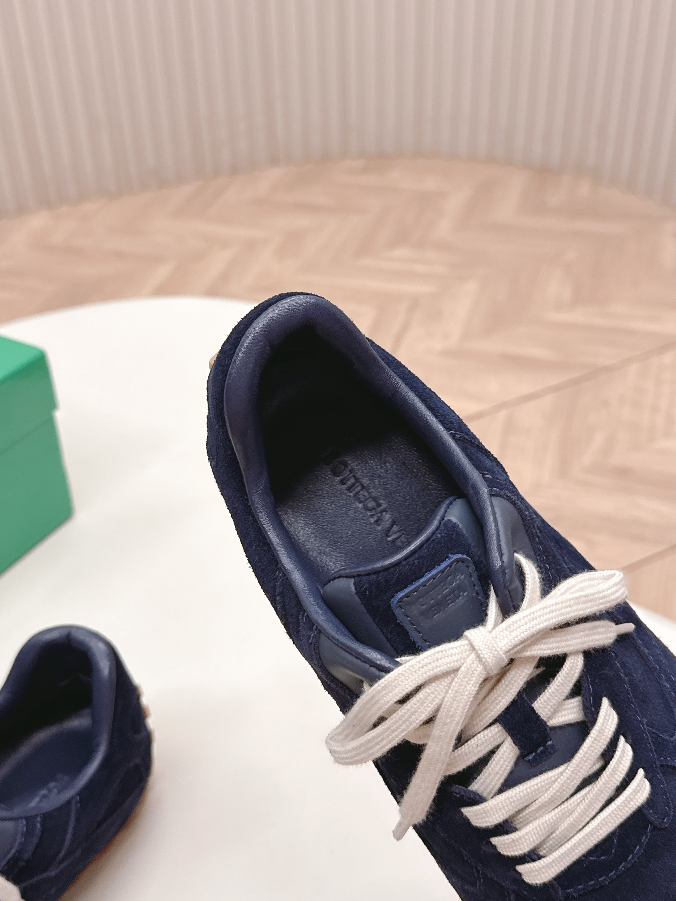 BV 25s Orbit Flash Sneaker Navy Blue Suede & Nylon Lace-Up 426932