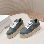 PRA 2026S Platform Sneakers 50 Dark Gray Suede Cowhide 663495