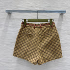 Gucci 2025 Short Camel and Ebony Polyester Fiber