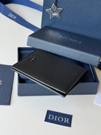 CD BI-fold Passport Black Grain Cowhide