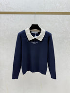 Dior 2025 Knitted Collared Long-sleeved Sweater Wool