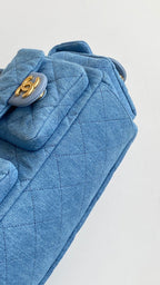 CC Multi-Pocket HOBO bag 31 light blue denim