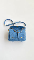 CC Small Postman Hobo 25 Light Blue Denim