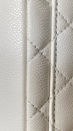 Chanel 25 Backpack 18cm White Caviar Leather