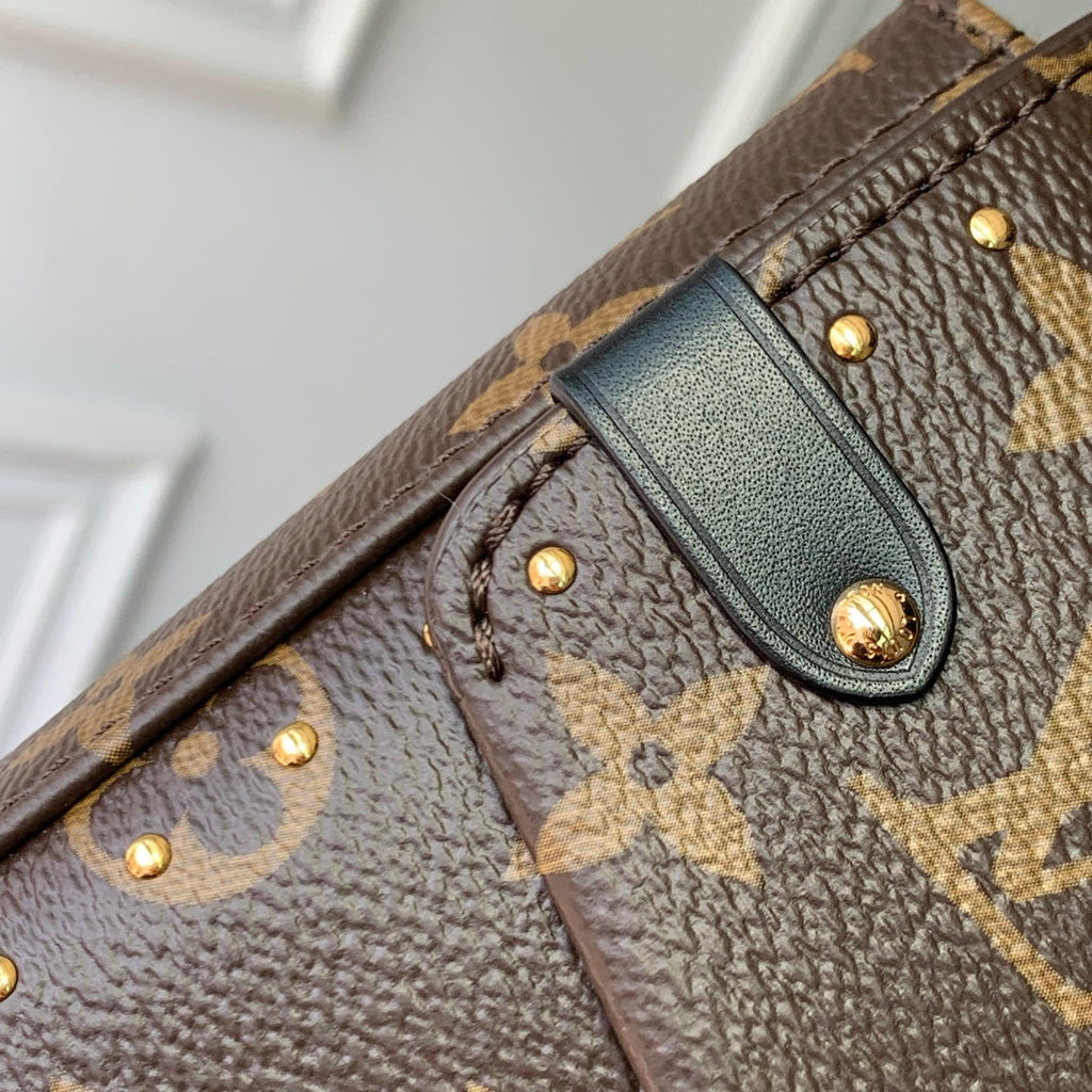 LV 2025 Trunkie 27cm Bag Brown Canvas Leather 347369