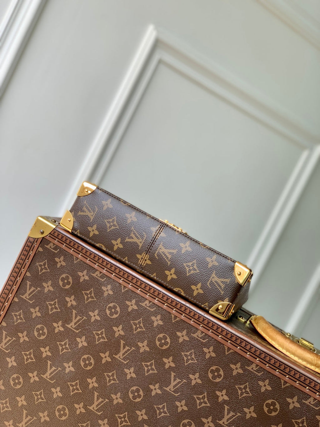 LV 2025 Trunkie 27cm Bag Brown Canvas Leather 347369