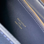 Twist MM Slim 23cm Dark Blue Calfskin 251410