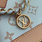 LV Alma Monogram Bag 19.5cm White Beige Leather Canvas 337567