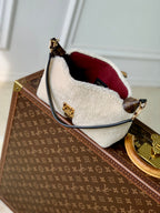 LV 2025 Pochette Mia Cream Brown Wool Canvas 346576