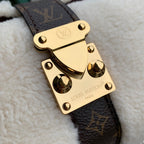 LV 2025 Pochette Mia Cream Brown Wool Canvas 346576