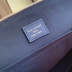 LV 2025 Low Key Duffle Tote Bag 43 Black Calfskin 347098