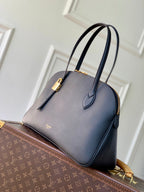 LV 2025 Low Key Duffle Tote Bag 43 Black Calfskin 347098