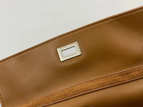 Balenciaga Small Bag 29 Camel Brown Suede Sliver Hardware