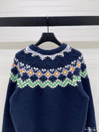 Chanel 2025 Sweater Dark Blue Mix Colors Wool Nylon 319616