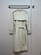 Bur 25 Long Coat Light Beige Cotton Twill 238438