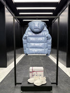 MC 25 Down Jacket Glossy Blue Grey Polyester 0015