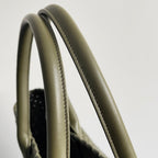 BV Large Cabat Bag 51cm Army Green Leather GHW